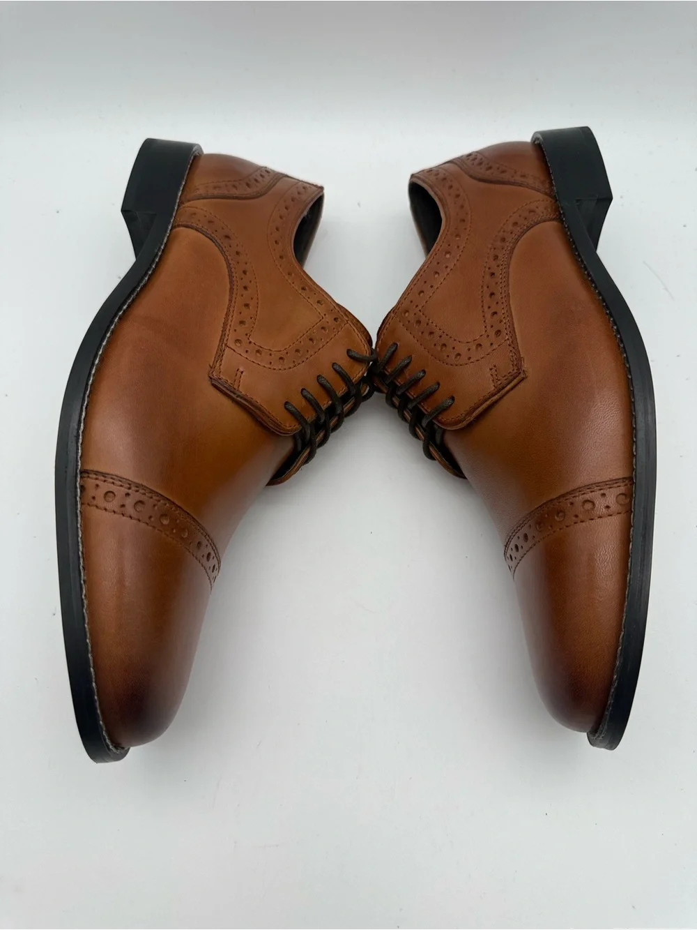 BRAND NEW Nunn Bush Norcross Comfort Gel Cognac Leather 84526-221 Size 9.5 M
